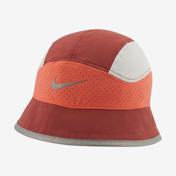 Nike Other - Nike Aerobill Tailwind Bucket Hat Adjustable Small Medium Red White Reflective